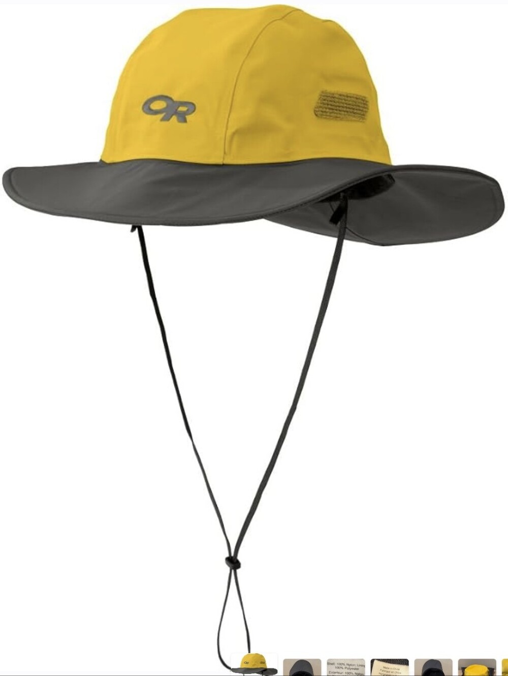 Outdoor Research Gore-Tex Seattle Sombrero Sun Rain Hat - Yellow & Grey - Large